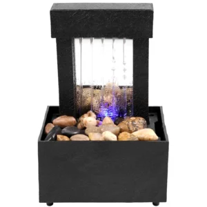 Tabletop Waterfall Home Decor Relaxation Meditation Desktop Fountain with Soft