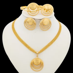 Fashion Women Jewelry Set for Accessories Color Earrings and Ring Bangle Ring S