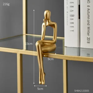 Nordic Style Home Decor Decorations Abstract Silver Figures Luxury Book Decorat