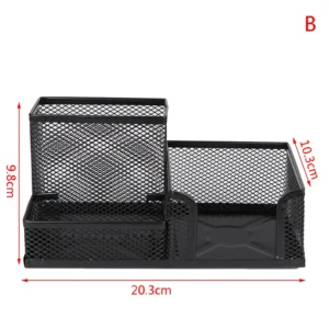 Desk Stationery Organizer Creative Metal Pen Holder Pencil File Storage Rack St