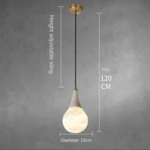 Luxury Home Deco LED Pendant Light Marble Series Designer Hanging Lamps Suspens