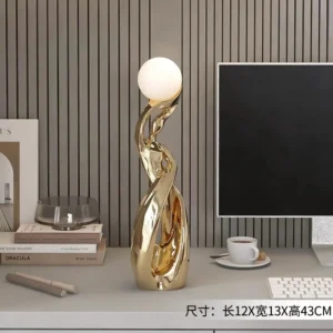 Home Decor Statue Abstract Art Ornaments Nordic Living Room Large Floor Luminou