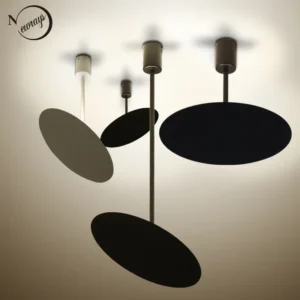 Art deco Modern brief black white LED Pendant Lights adjustable minimalist for