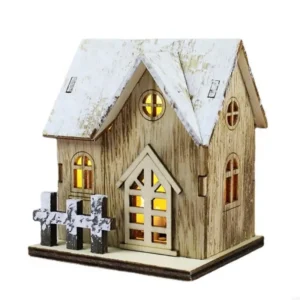 Christmas Decor House LED Light Desktop Ornament Festive Atmospheres Enhancer f